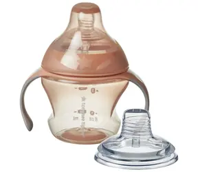 Tommee Tippee Prechodový hrnček so cumlíkom a náustkom 150ml Pink / od 4 mesiacov