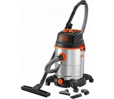 Black&amp;Decker BXVC30XTDE / Viacúčelový vysávač s príslušenstvom / 1600W / 30 L / Mokré a suché vysávanie