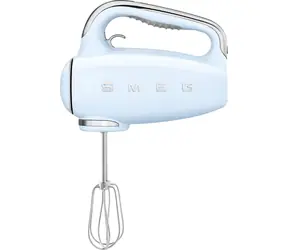 SMEG HMF01PBEU modrá / Ručný mixér / 250W / 9 rýchlostí / turbo / šľahacie &amp; hnetacie nástavce