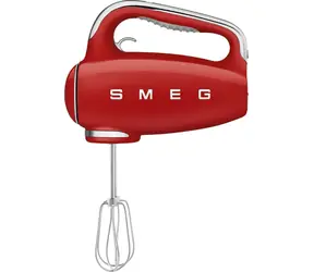 SMEG 50's Retro Style červená / Ručný mixér / 250W / 9 rýchlostí / turbo / šľahacie & hnetacie nástavce 