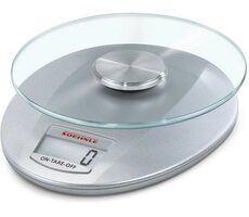 Soehnle Roma strieborná / Digitálna kuchynská váha / max. 5 kg / funkcia TARE / 2x 1.5 V