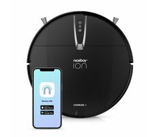 Rozbalené - Niceboy ION Charles i4 čierna / Robotický vysávač s mopom / sací výkon 2000 Pa / prach. nádoba 600 ml / HEPA 