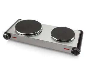 Tristar KP-6248 strieborná / dvojplatničkový elektrický varič / 1x 1000W / 1x 1500W