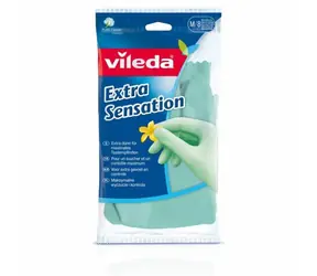 Vileda Extra Sensation (Veľkosť M) / Ochranné rukavice na upratovanie / protišmyková úprava / 1 pár
