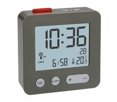 TFA 60.2545.10 - Digitálny budík s rádiovo riadeným časom - antracit