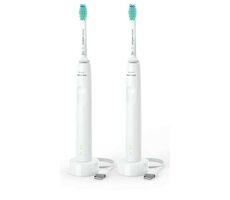 Philips Sonicare 3100 HX3675-13 Set zubných kefiek biela / Elektrická zubná kefka / 31 000 pulzov / časovač / 2ks