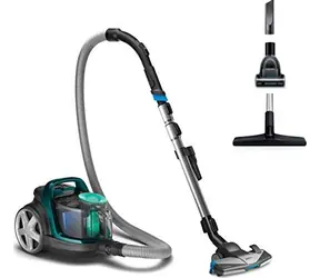 Philips 5000 series FC9555-09 zelená / Bezvreckový vysávač / 900W / 76dB /1.5 L / Energetická trieda A+