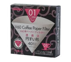 Hario papierové filtre 40 ks / pre V60-01 / dopredaj