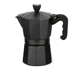 Maestro MR-1666-3 čierna / Moka kanvička / 3 šálky