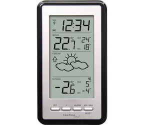 TechnoLine WS 9130 strieborná / hodiny / teplota / predpoveď / 2x AAA
