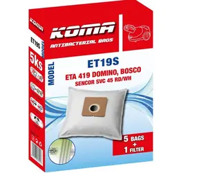 KOMA ET19S Vrecká do vysávača ETA Domino 1419 / 5ks