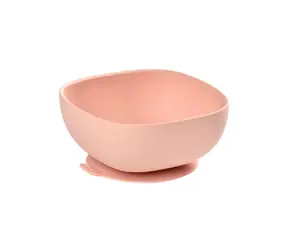 Beaba Miska silikónová s prísavkou ružová