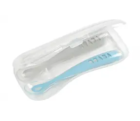 Beaba Prvá lyžička silikónová 2ks s puzdrom Windy Blue