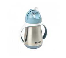 Beaba Hrnček termoizolačný so slamkou nerez 250ml modrá
