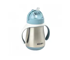 Beaba Hrnček termoizolačný so slamkou nerez 250ml modrá