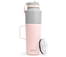 Asobu Twin Pack Bottle with Mug Pink 0.9 L + 0.6 L / termofľaša + hrnček / nerezová oceľ