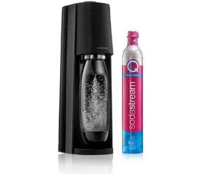 SodaStream Terra čierna / výrobník sódy / bez BPA / 1x fľaša 1 L/ 1x CO2 plyn