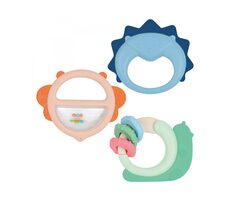 Ludi Hrkálka s hryzátkom Zvieratká 3 ks / od 3 mesiacov