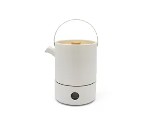 Bredemeijer Umea Kanvička na čaj s ohrievačom biela / 1.2 l / keramika
