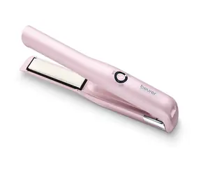BEURER HS 20 ružová / bezdrôtová žehlička na vlasy / až 200 ° C / rýchle nahriatie / akumulátor / 