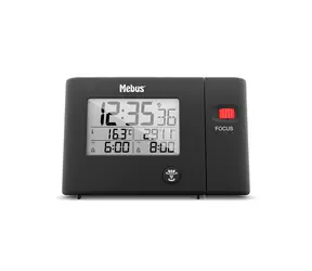 Mebus 25795 - Rádiom riadený budík s projektorom / 3 x AAA / 1x USB