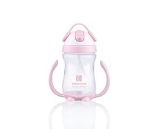 KikkaBoo Hrnček so silikónovou slamkou 300ml 12m+ Pink