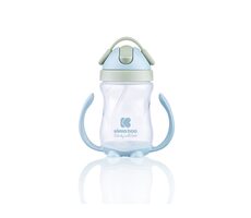 KikkaBoo Hrnček so silikónovou slamkou 300ml 12m+ Blue