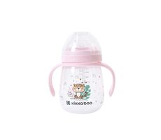 KikkaBoo Hrnček so silikónovým náustkom 240ml 6m+ Savanna Pink