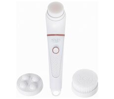 Adler AD 2178 biela / masážny prístroj / na čistenie tváre / 3 vymeniteľné nadstavce / batéria 2 x AAA 1.5V