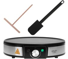 Adler AD 3058 čierno strieborná / palacinkovač / 1600 W / 30 cm / nepriľnavý povrch