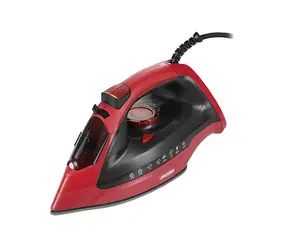 Mesko MS 5031 čierno červená / Naparovacia žehlička / 3000W / 400 ml / para 40g-min / keramická žehliaca plocha