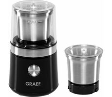 Graef CM 102 čierna / mlynček na kávu / zásobník 85 g / 200 W / 18 stupňov hrubosti