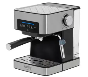 Camry CR 4410 strieborná / Pákový kávovar / 1000 W / 1.6 l / 15 bar
