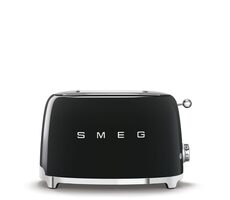 SMEG 50's Retro Style čierna / Hriankovač / 950 W / 2 sloty / 2 hrianky / 6 stupňov opečenia