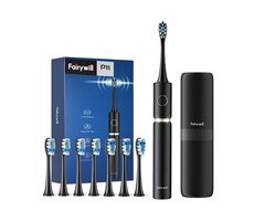 FairyWill FW-P11 S Puzdrom čierna / Elektrická zubná kefka / 31.000 kmitov / 3 režimy / 8 hlavíc 