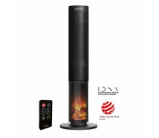 Salante HotTower čierna / Teplovzdušný stĺpový ventilátor / 2000 W / TPC vykurovací článok / diaľkové ovládanie 