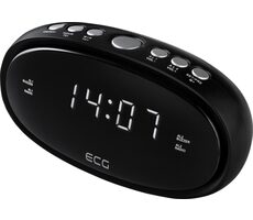 ECG RB 010 čierna / Rádiobudík / FM / LED displej 