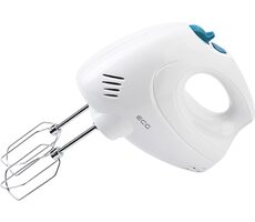 ECG RS 836 biela / ručný mixér / 250W / 6 rýchlostí / turbo / šľahanie / hnetanie / metly + háky 