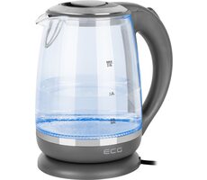 ECG RK 2020 Grey Glass šedá / rýchlovarná kanvica / 2200W / 2.0 L / sklo a nerez / dopredaj