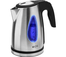 ECG RK 1740 strieborná / rýchlovarná kanvica / 2200W / 1.7 L / nerez