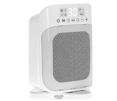 Adler AD 7727 biela / Teplovzdušný ventilátor / 1500W / 2 stupne / diaľkové ovládanie