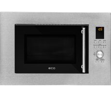 ECG MTD 2390 VGSS strieborná / Vstavaná mikrovlnná rúra s grilom / 1000 W / 23 L / 5 úroveň ohrevu / 9 programov 