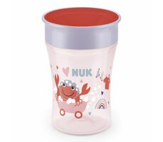 NUK hrnček Magic Cup s viečkom 230ml červená