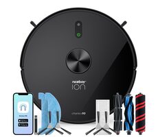 Niceboy ION Charles i10 čierna / Robotický vysávač s mopom / sací výkon 3500 Pa / prachová nádoba 400 ml / HEPA