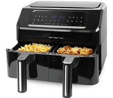 Emerio AF-130376.1 čierna / Teplovzdušná fritéza / 2400 W / 3.6 l + 3.6 l