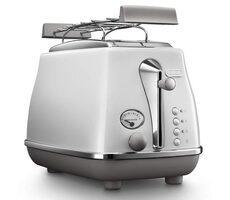 DeLonghi CTOC2103.W Icona Capitals biela / hriankovač / 900 W / 2 sloty / 6 stupňov opečenia / rozmrazovania