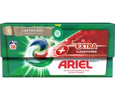 Ariel Extra Clean Power 26 kapsúl / Gélové kapsule univerzálne na pranie 