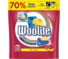 Woolite Keratín Mix Colors 33 kapsúl / Gélové kapsule