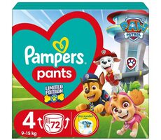 Pampers Pants Paw Patrol 9-15kg (72ks) / Plienkové nohavičky / Veľkosť 4 (9-15kg)