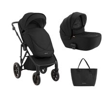 KikkaBoo Thea 2v1 Black 2024 / Kočík / od narodenia do 22 kg